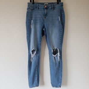 Refuge Distressed Ripped Denim Skinny Jeans